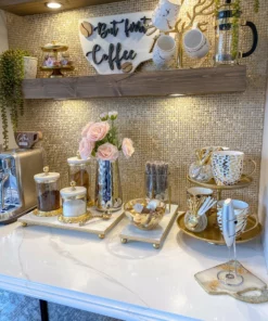 Inspire Me! Home Decor Gold 2-Tiered Metal Cake Stand