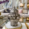 Inspire Me! Home Decor Silver Extra Mini Ginger Jar