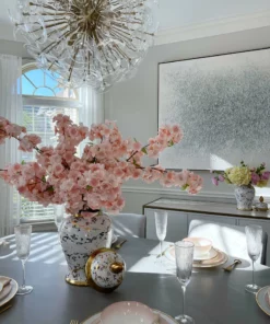 Inspire Me! Home Decor Pink Faux Orchid In Beveled Gold Pot