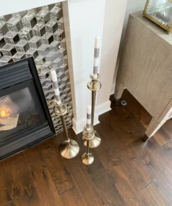 Inspire Me! Home Decor Silver Band Taper Candles (Set Of 6)