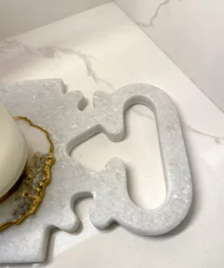 Inspire Me! Home Decor KITCHEN Intricate Detail Marble Scroll Tray