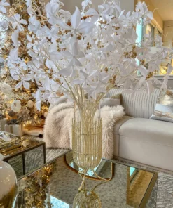 Inspire Me! Home Decor Vase With Vertical Cut Out Design And Glass Insert (2 Colors)