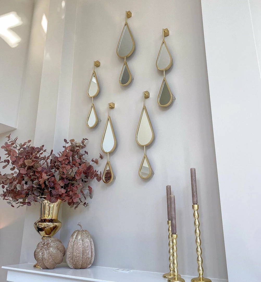 Inspire Me! Home Decor WALL ART & MIRRORS Teardrop Mirrors (Set Of 5) (2 Colors) 8 Inspire Me! Home Decor WALL ART & MIRRORS Teardrop Mirrors (Set Of 5) (2 Colors)