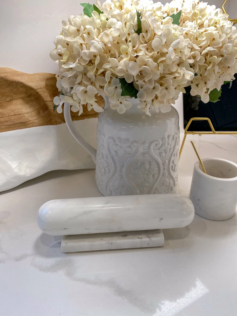 Inspire Me! Home Decor Marble Rolling Pin With Marble Base 3 Inspire Me! Home Decor Marble Rolling Pin With Marble Base