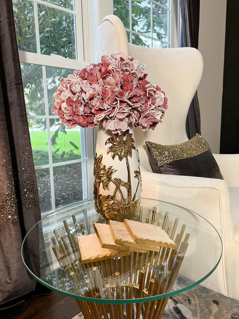 Inspire Me! Home Decor 27" Mauve Snow Sprinkle Hydrangea Stem 4 Inspire Me! Home Decor 27" Mauve Snow Sprinkle Hydrangea Stem