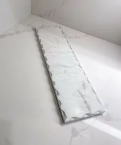 Inspire Me! Home Decor Marble Metallic Edged Rectangle Tray (2 Colors)