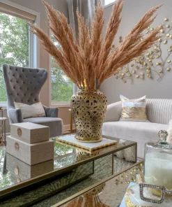 Inspire Me! Home Decor Extra Long Stem Beige Pampas Grass Stem Floral Stems