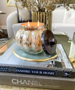 Inspire Me! Home Decor Glass Plate With Gold Border