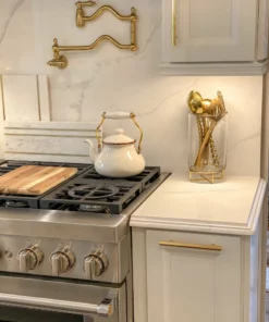 Inspire Me! Home Decor Glass Vase With Gold Base