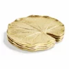 Inspire Me! Home Decor Golden Lily Leaf Coasters, Set Of 4