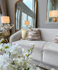 Cloud9d PILLOWS, RUGS, & THROWS Elise Ivory Gold Pillow - 20" X 20" 21 Cloud9d PILLOWS, RUGS, & THROWS Elise Ivory Gold Pillow - 20