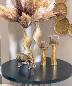 Inspire Me! Home Decor Gold Textured Metal Elephant Decor