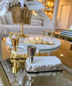 Inspire Me! Home Decor White Enameled Metal Candle Holder (2 Colors) 9 Inspire Me! Home Decor White Enameled Metal Candle Holder (2 Colors)