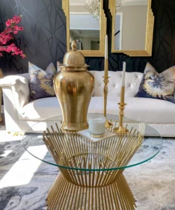 Inspire Me! Home Decor Gold Metal Ginger Jar