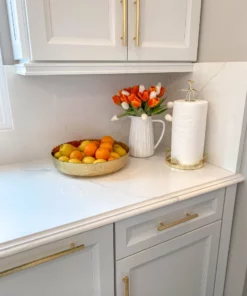 Inspire Me! Home Decor X-Large Textured Gold Shallow Bowl