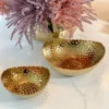 Inspire Me! Home Decor Gold Oval Hammered Porcelain Bowl 1 Inspire Me! Home Decor Gold Oval Hammered Porcelain Bowl