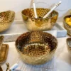 Inspire Me! Home Decor Hammered Porcelain Gold Bowl (2 Sizes)