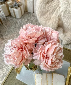 Inspire Me! Home Decor 28" Snow Sprinkled Peony Stem Pink 13 Inspire Me! Home Decor 28