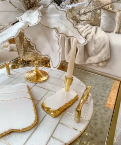 Inspire Me! Home Decor White Enameled Metal Candle Holder (2 Colors) 10 Inspire Me! Home Decor White Enameled Metal Candle Holder (2 Colors)