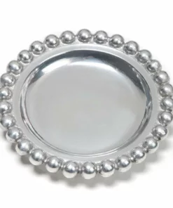 Inspire Me! Home Decor Beaded Round Decorative Plate (2 Colors)