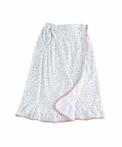 Inspire Me! Home Decor BATHROOM Grey Leopard Print Towel Wrap