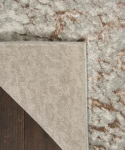 Nourison Metallic Abstract Area Rug Style 2 - Grey/Mocha (4 Sizes) PILLOWS, RUGS, & THROWS